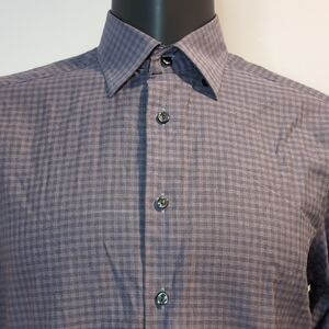 Eton Purple Checkered Shirt Contemporary